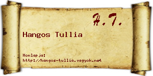 Hangos Tullia névjegykártya